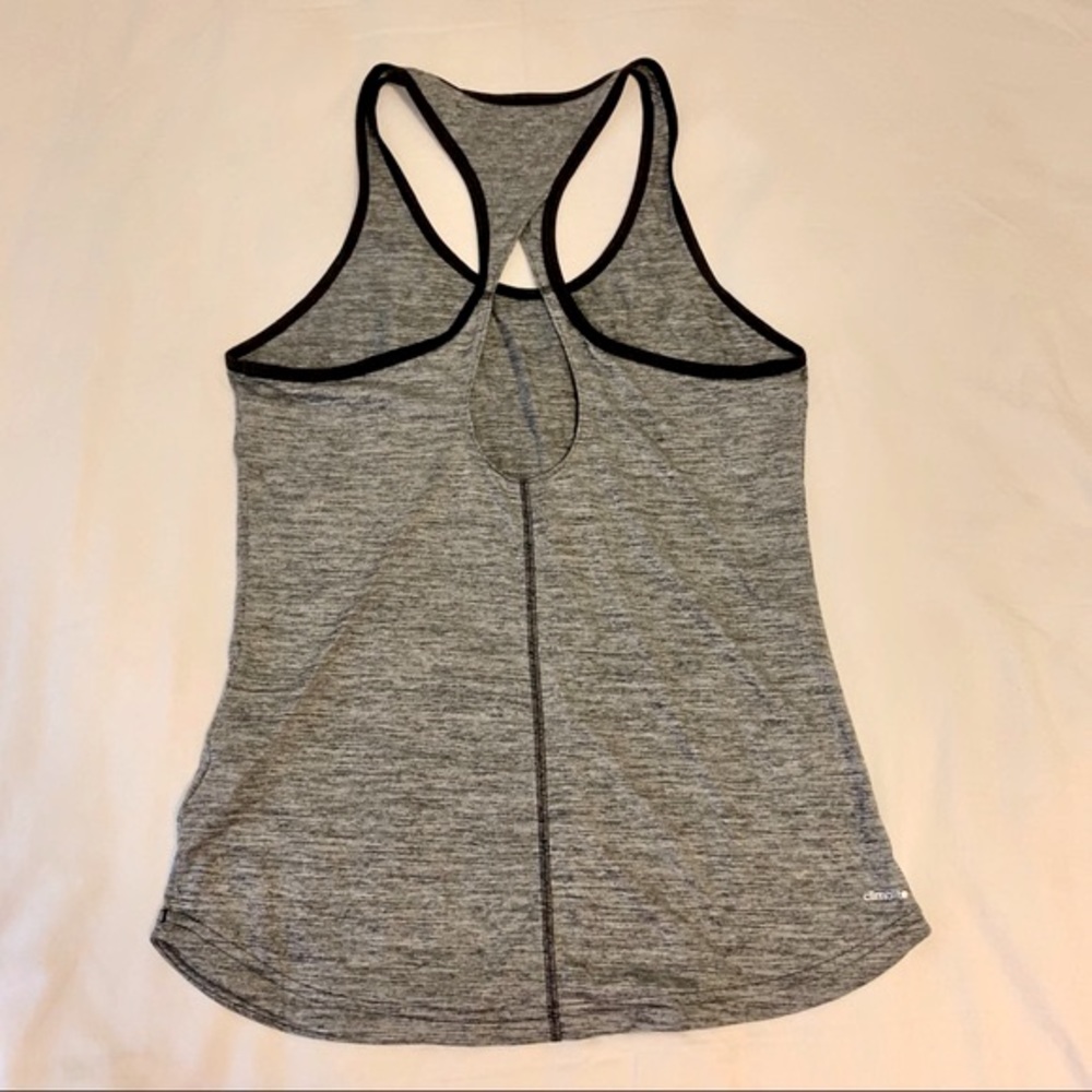 ADIDAS : Racerback Grey Workout Tank Top - Picture 6 of 13